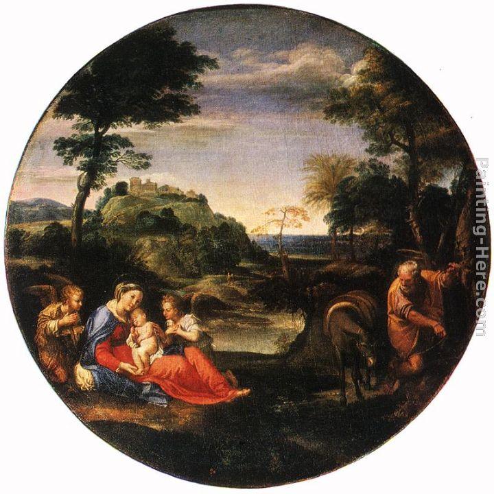Annibale Carracci Rest on Flight into Egypt